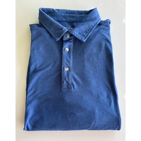 UNTUCKIT Men’s Short Sleeve Blue Stretch Golf Performance Polo Shirt Size XL - Picture 12 of 12